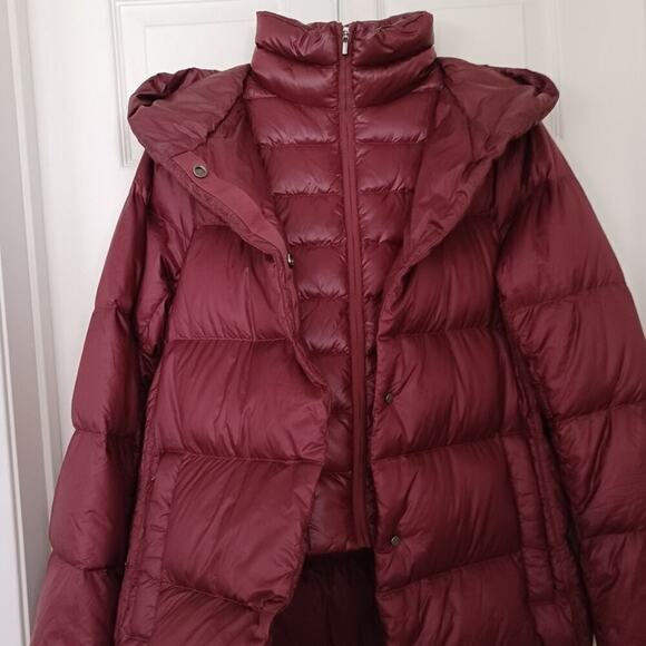 Athleta Lofty Goose Down Coat Maple Red S - Picture 11 of 12